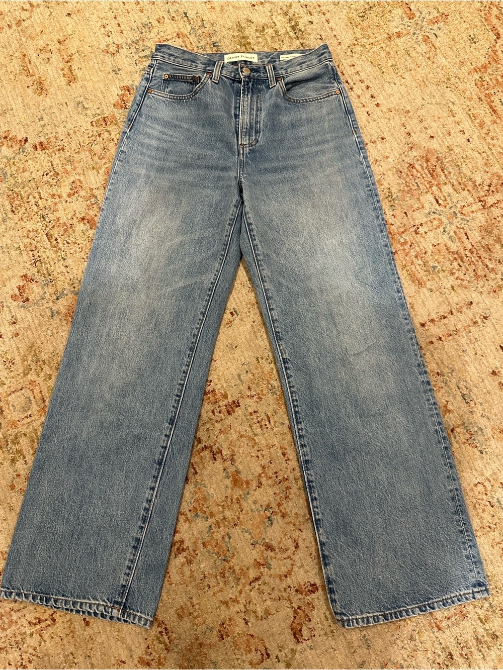 Denim Forum Women’s The Farrah High Rise Wide Leg Jeans